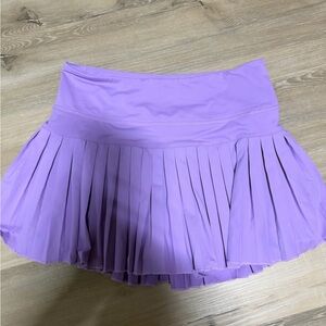 Gold Hinge Pleated Athletic Skort - Purple